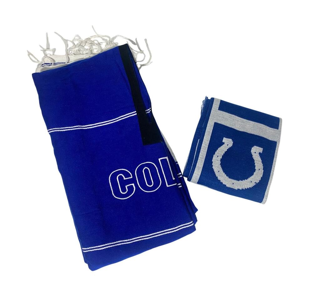 Indianapolis Colts NFL Stadium Poncho and Scarf Set 2-Piece